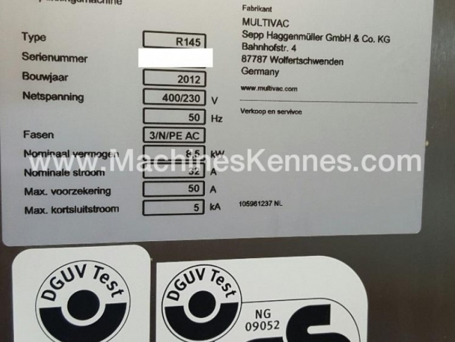 Multivac R145 machine - Thermoformer - Multivac - R145 | MK Gilze